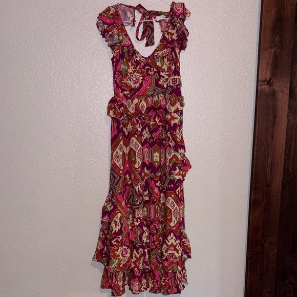 Love the Label Salome Metallic Dress Marrakech Pink Print - Picture 2 of 8